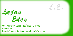 lajos edes business card